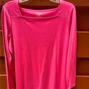 L.L. Bean Sq Neck Tee, Size LP